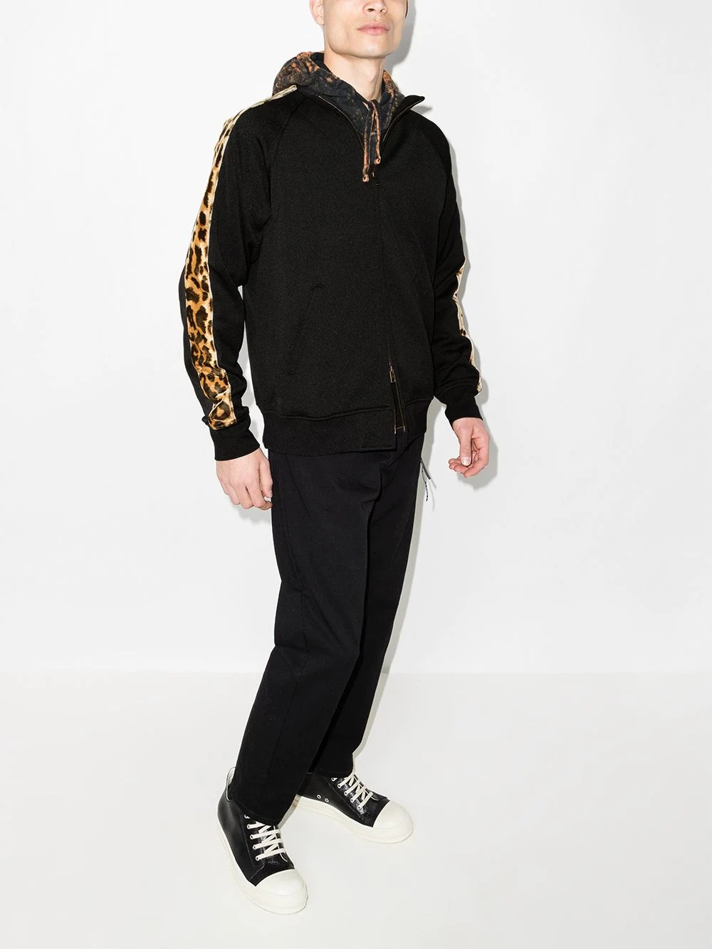 leopard band zipped jacket - 5