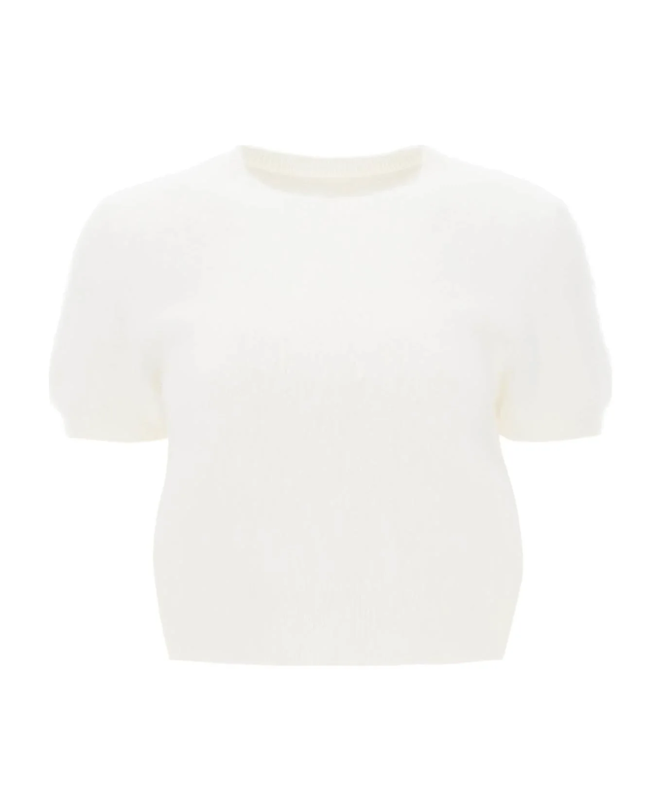 Angora Wool Short-sleeved Top - 1