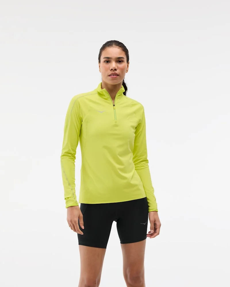 Women's GlideTech Quarter Zip in Neon Hoka Citrus - 1