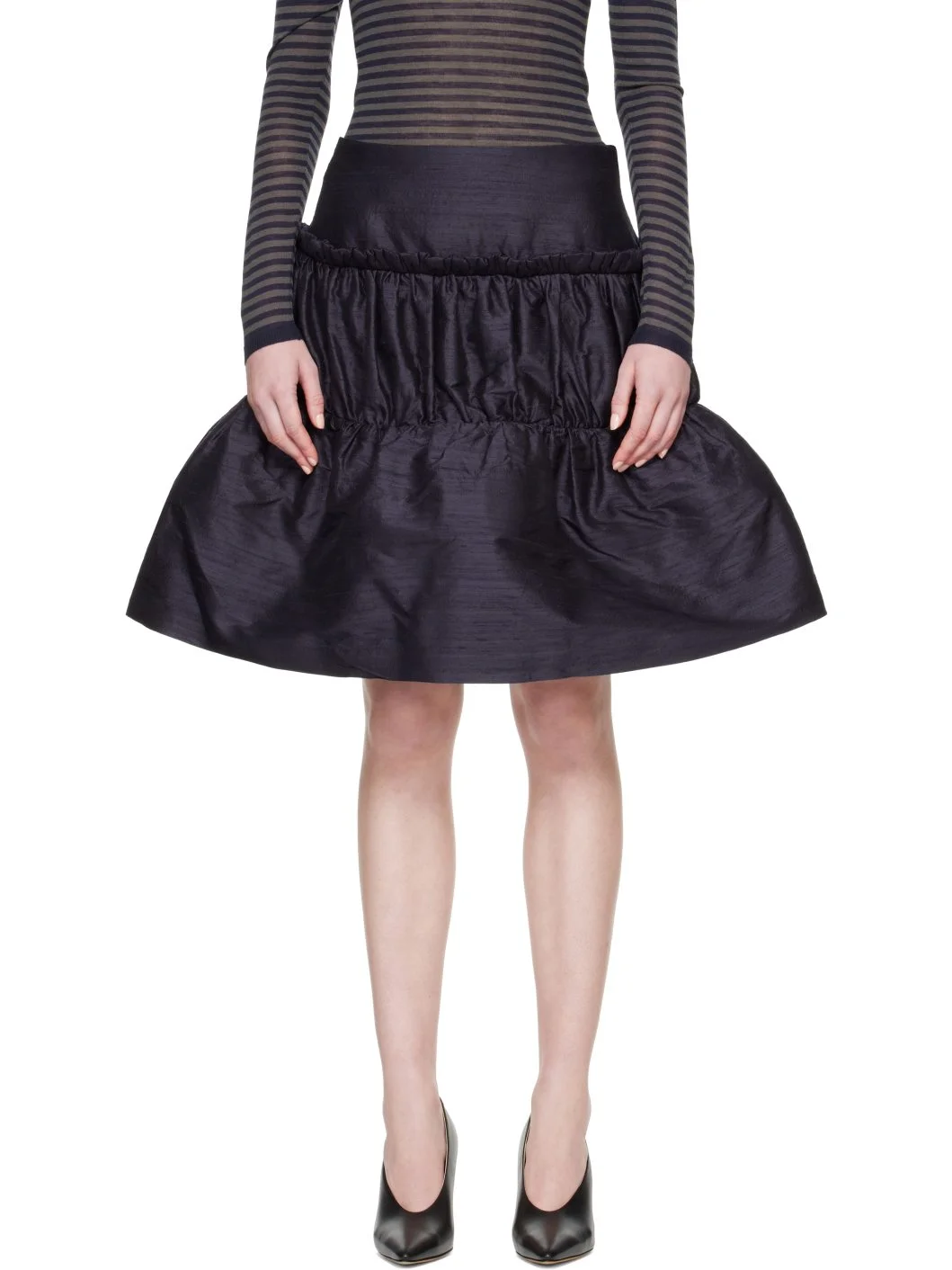 SSENSE Exclusive Navy Goldin Midi Skirt - 1
