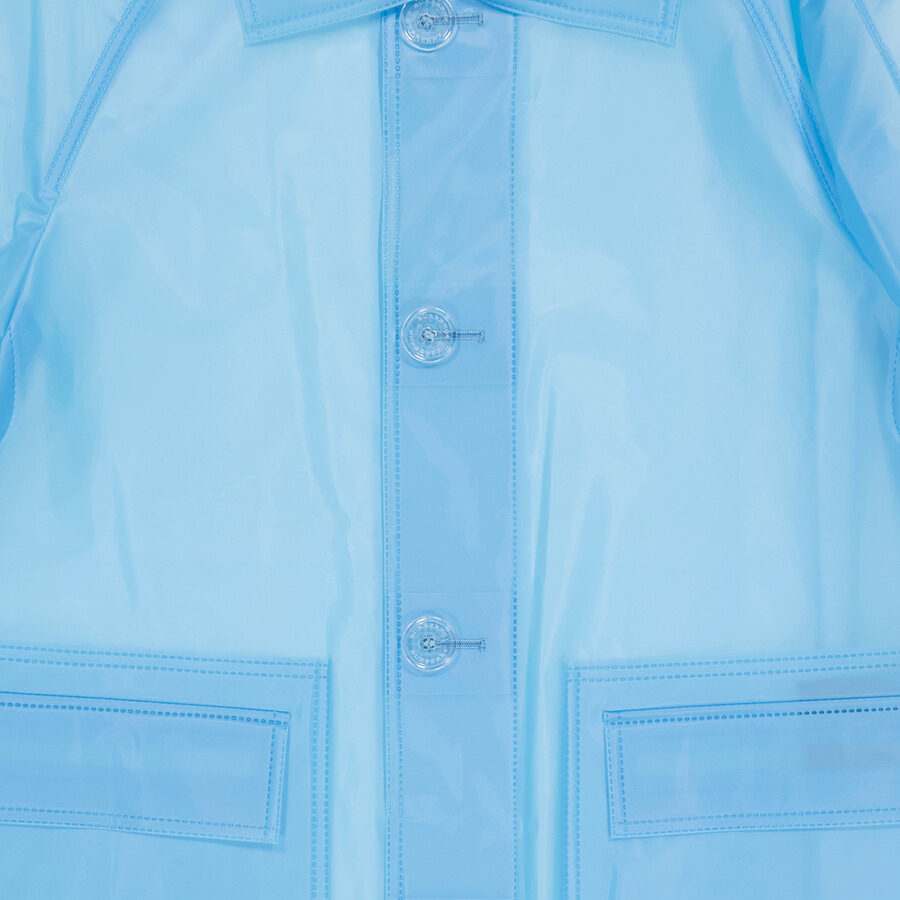 Burberry Sky Blue Soft-touch Plastic Jacket - 6