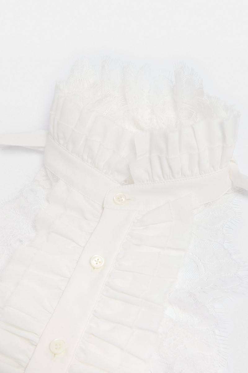 Winston Lace Ruffled Plastron 5