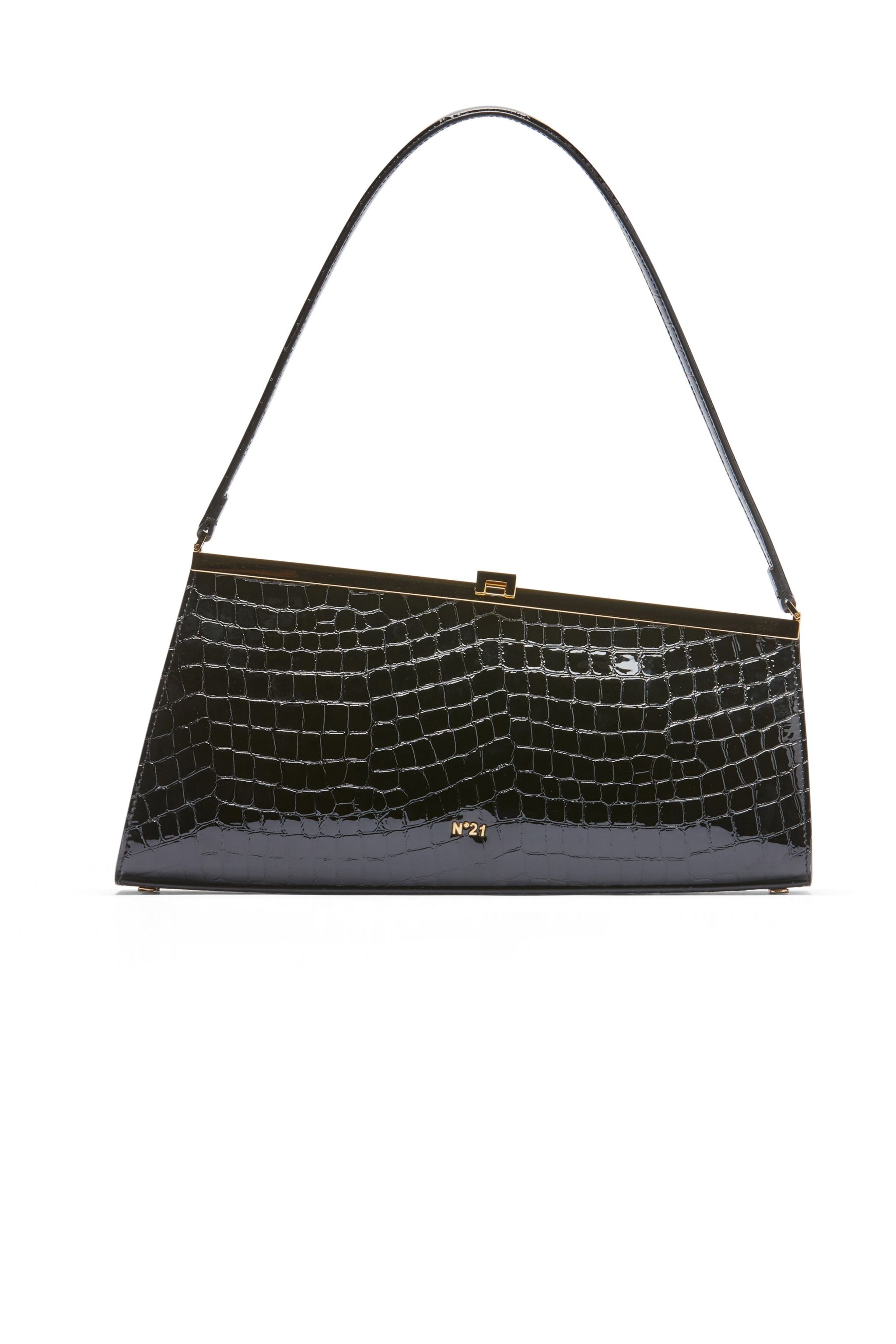 JEANNE CROC-EFFECT LEATHER SHOULDER BAG - 2