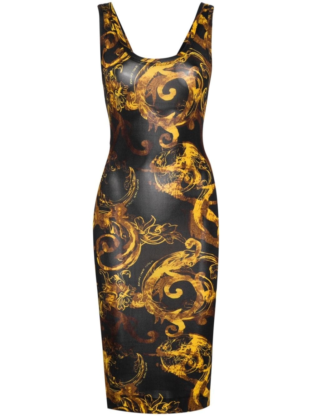 Watercolour Couture-print midi dress - 1