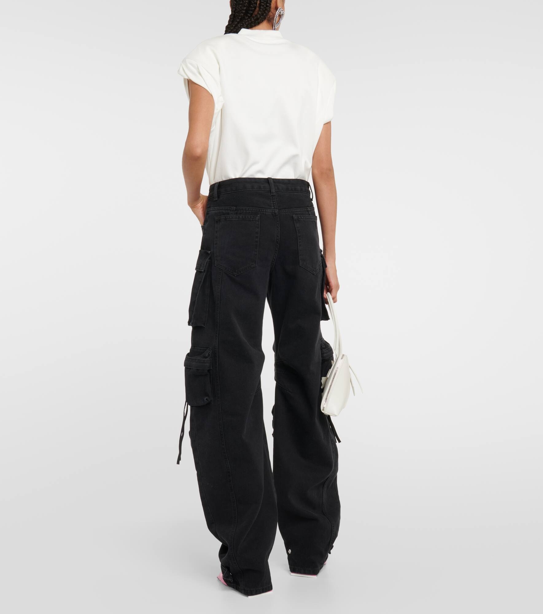 Fern low-rise denim cargo pants - 3
