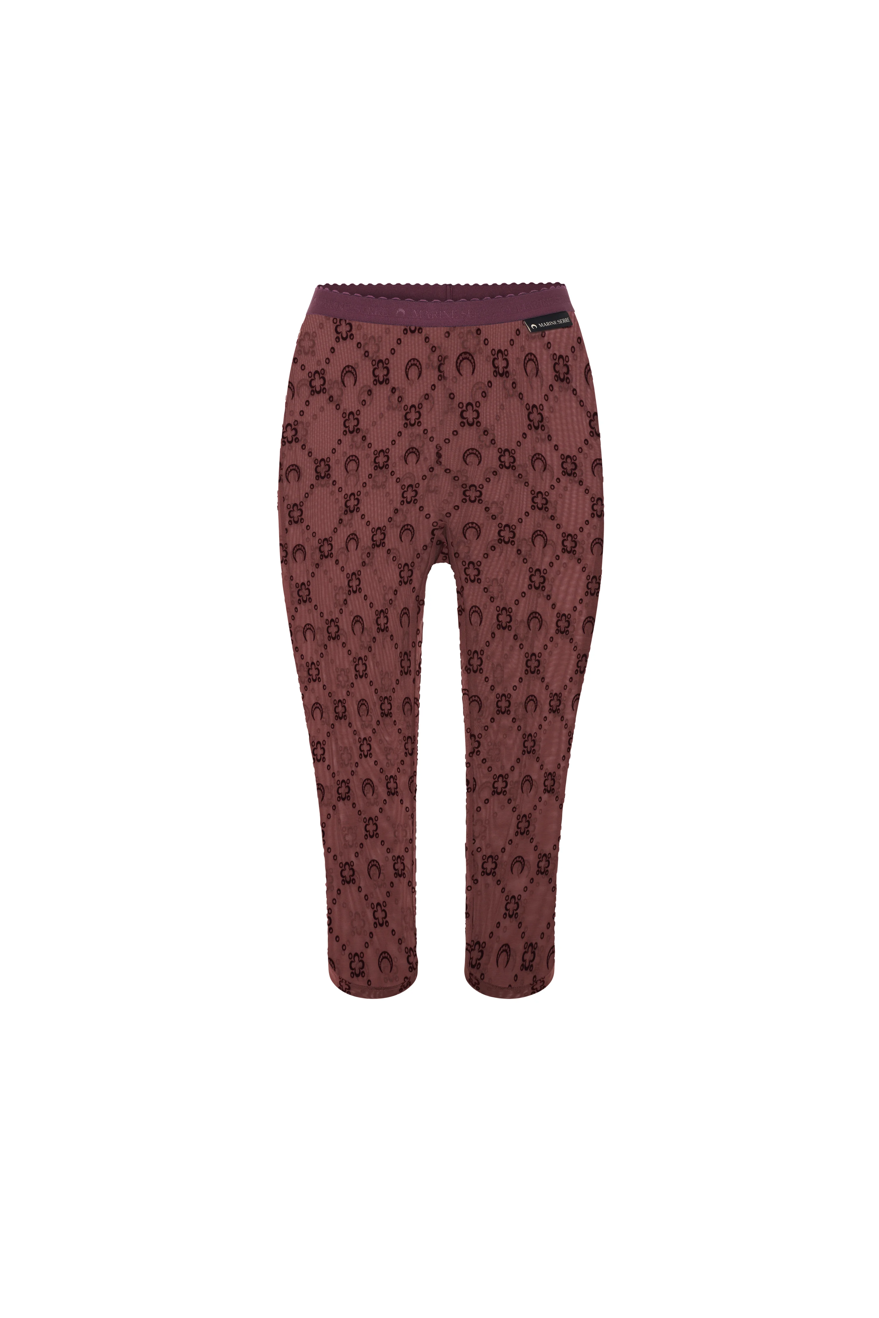 Moonogram Mesh Flock Capri Pants - 1