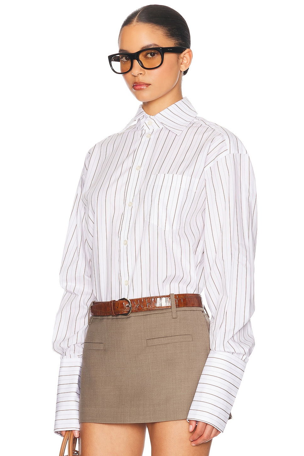 Classic Fit Stripe Poplin Shirt - 3