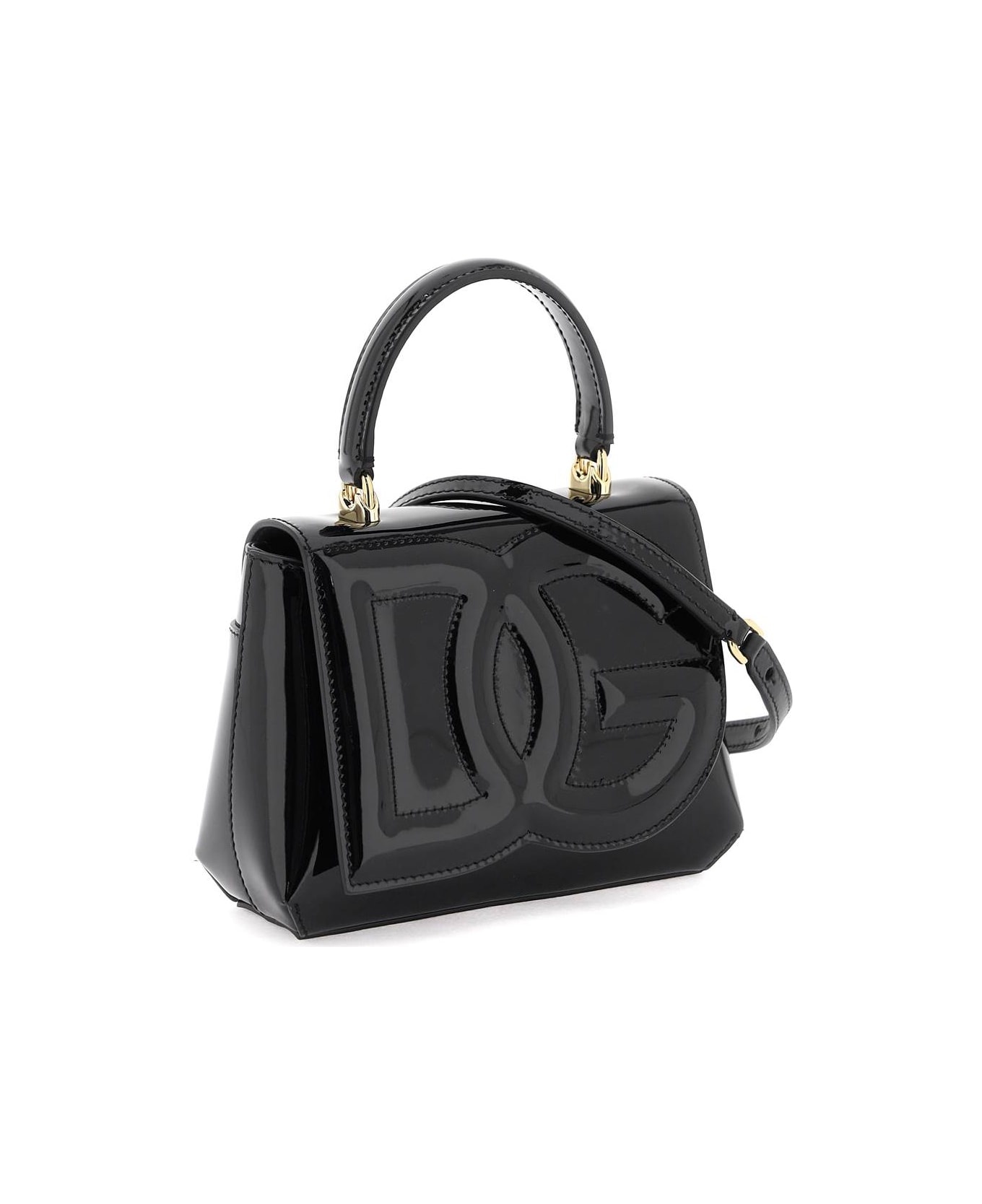 'dg' Patent Leather Handbag - 3