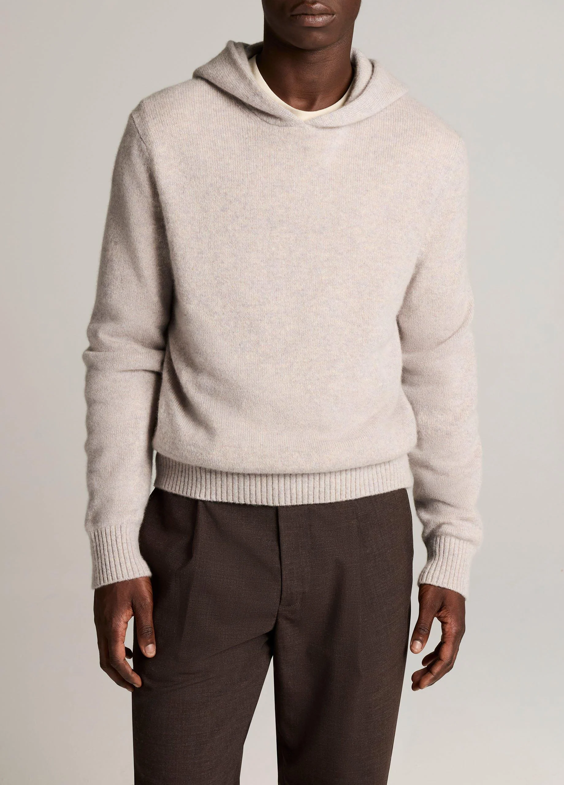 Mélange Cashmere Hoodie - 1