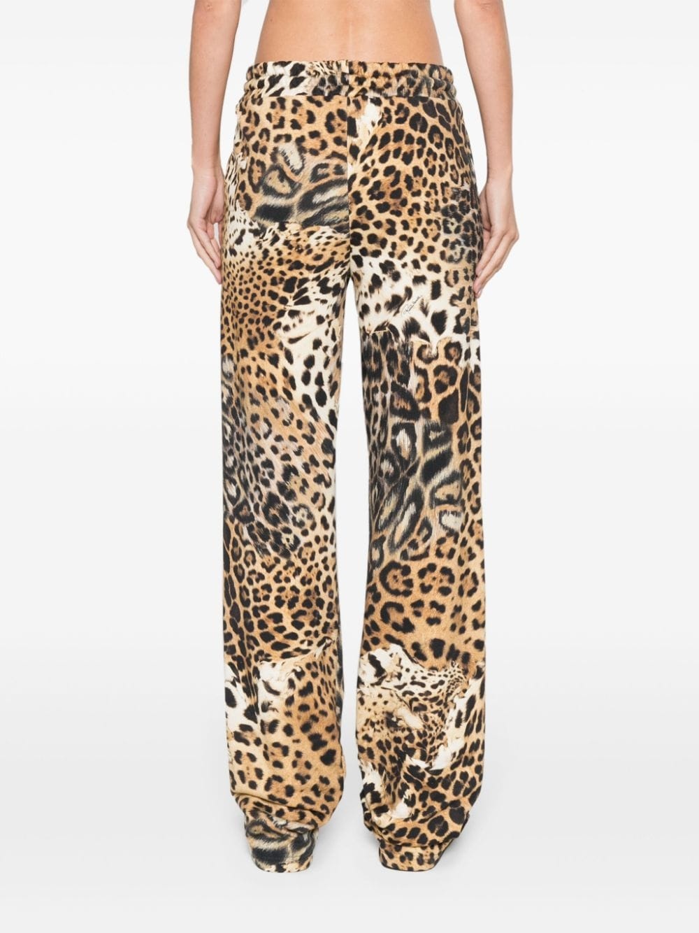 Jaguar Skin-print cotton track pants - 4