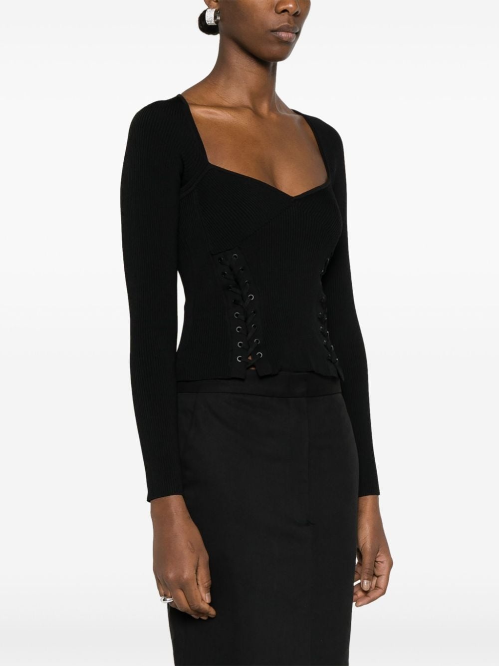 Daphane sweetheart-neck top - 3