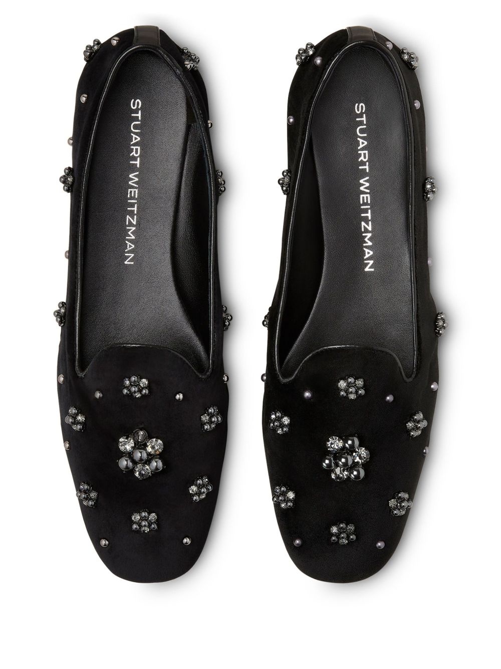 Poppy crystal-embellished loafers - 4