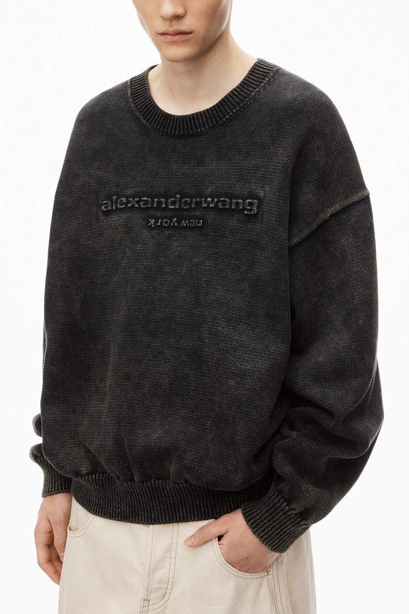 oversize logo sweatshirt in organic cotton 3
