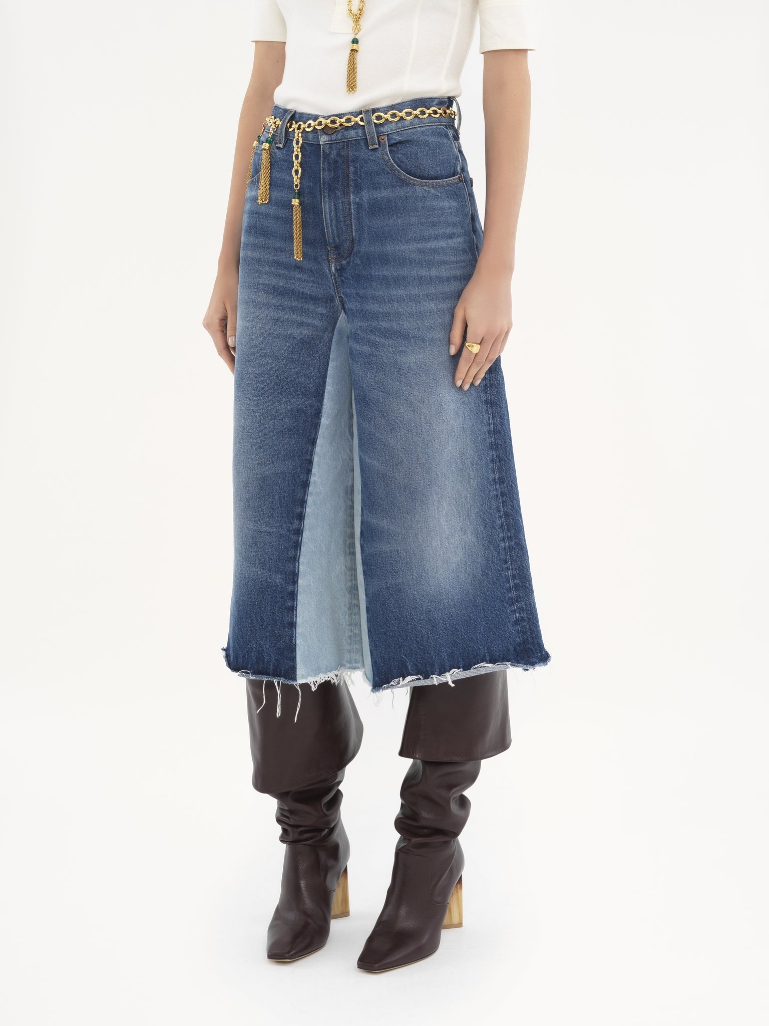 BERMUDA SHORTS IN DENIM PATCHWORK - 4
