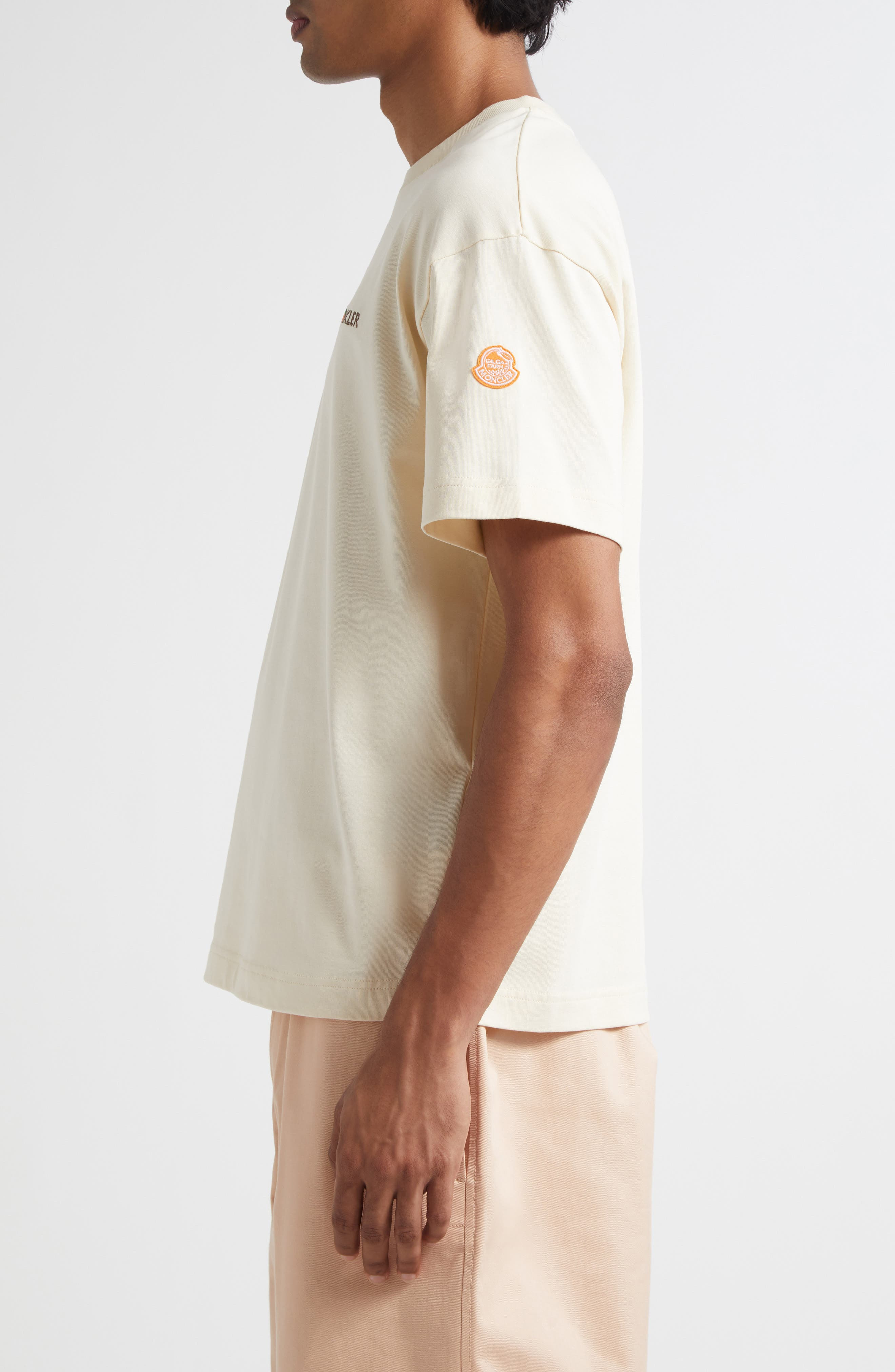 Moncler x Gilga Farm by Donald Glover Logo Patch T-Shirt in Natural at Nordstrom - 4