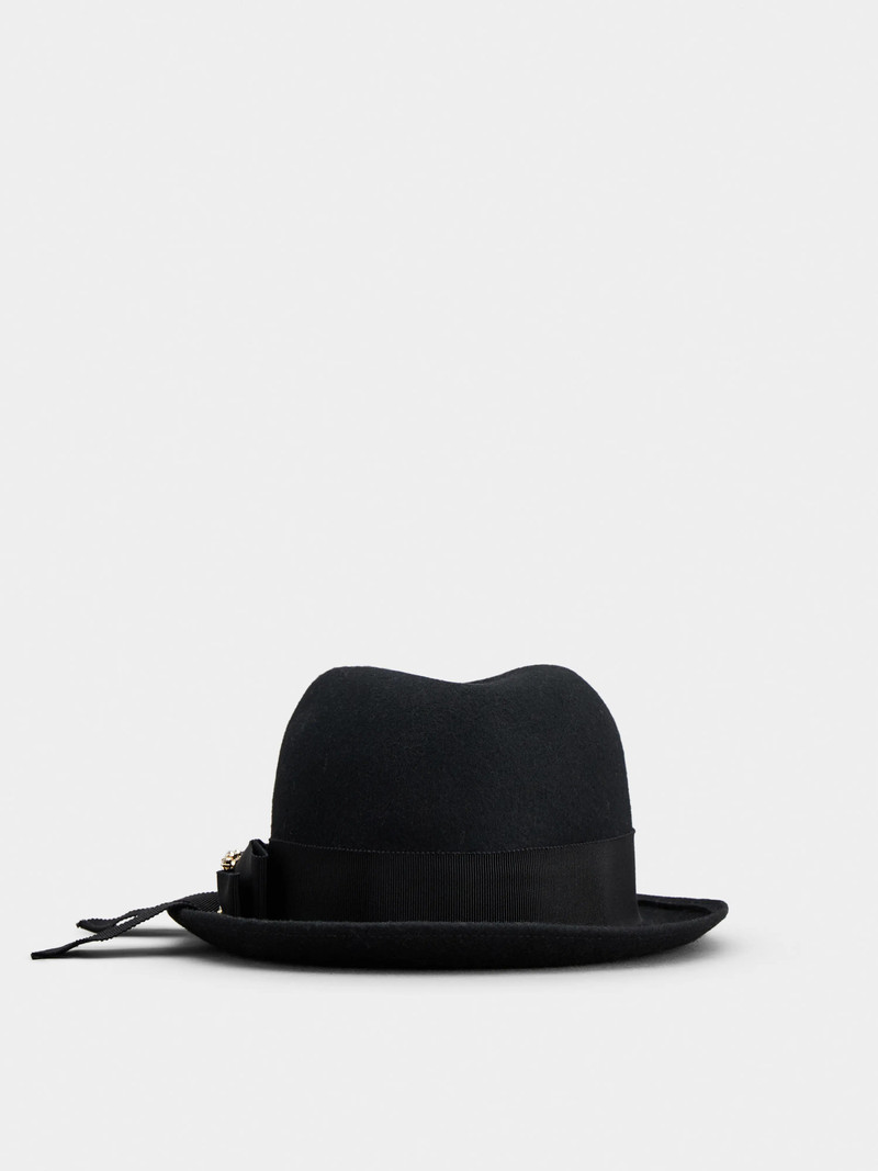 Broche Vivier Bowler Hat in felt 1
