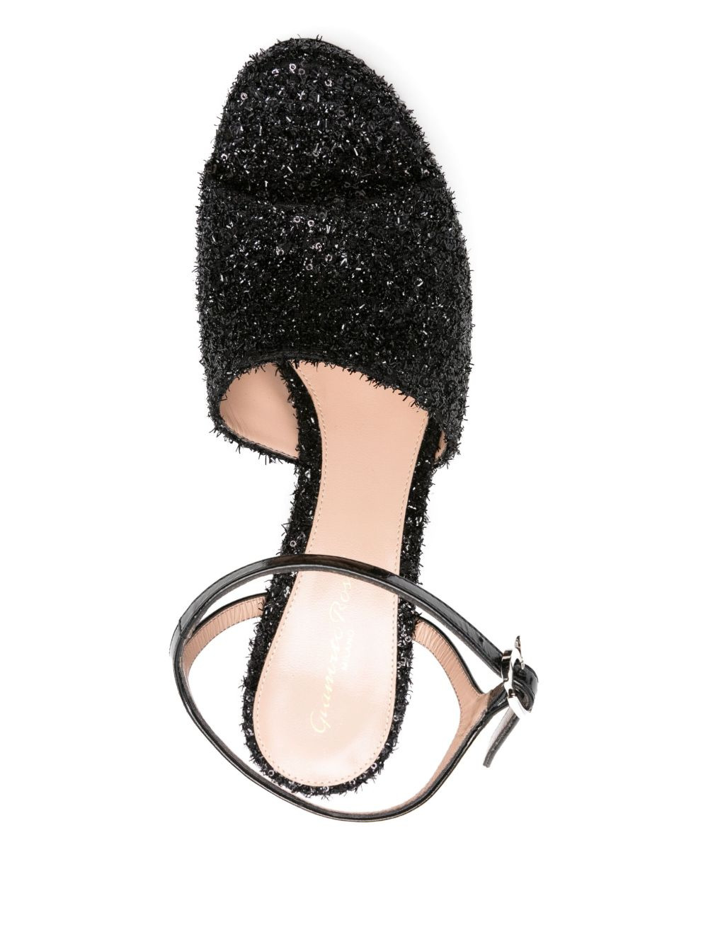 110mm glitter heeled sandals - 4