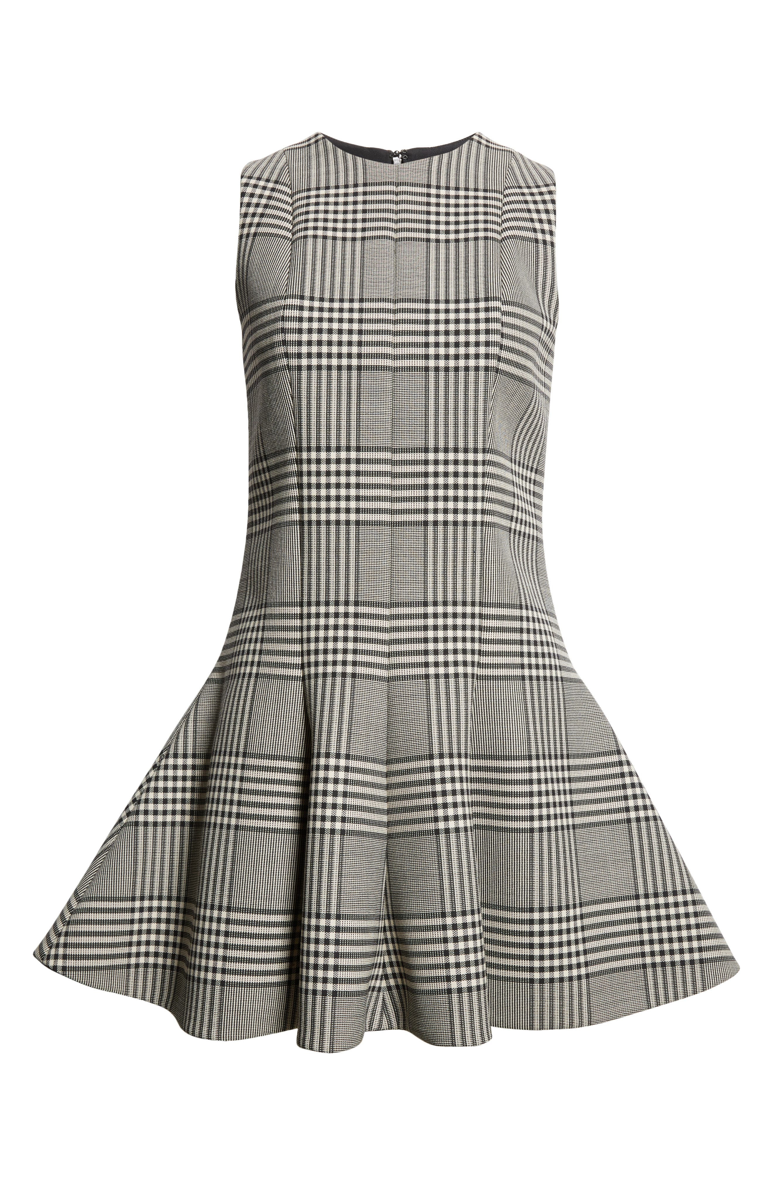 Brandon Maxwell The Sophie Prince of Wales Plaid Virgin Wool Fit & Flare Minidress at Nordstrom - 6