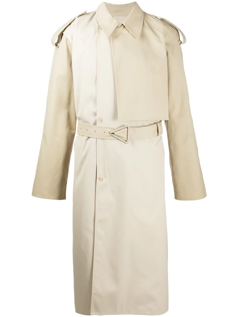 two-tone trench coat - 1