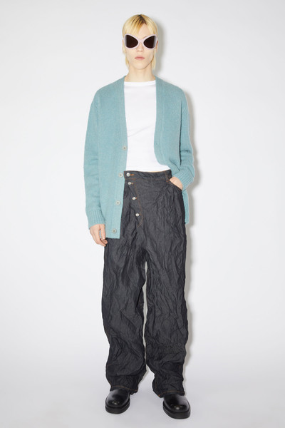 Acne Studios Relaxed fit crinkled denim trousers - Indigo blue outlook