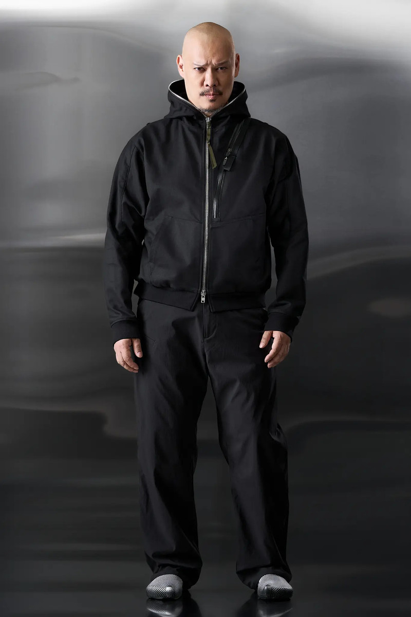 ACRONYM J117K-KI Cotton Ripsmoleskin Hooded Jacket Black outlook
