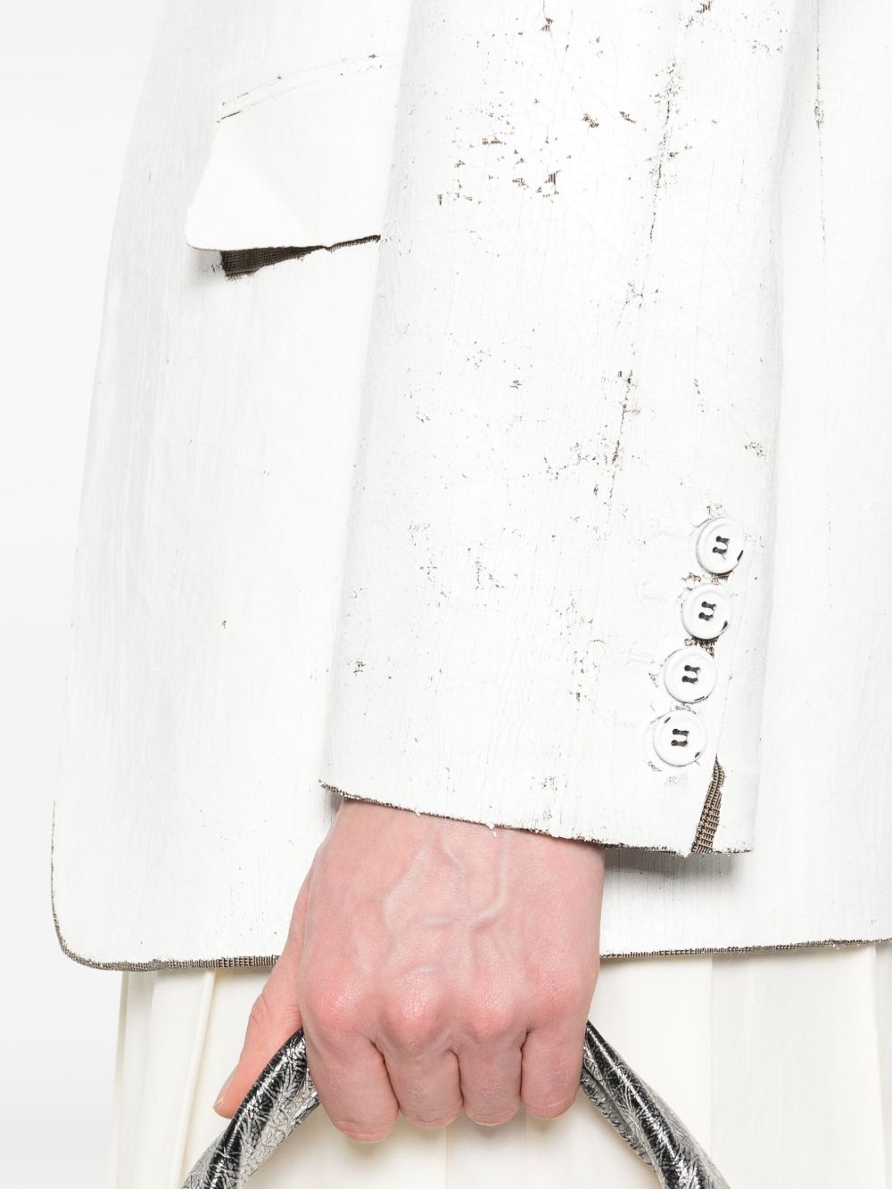 cracked-paint blazer - 5