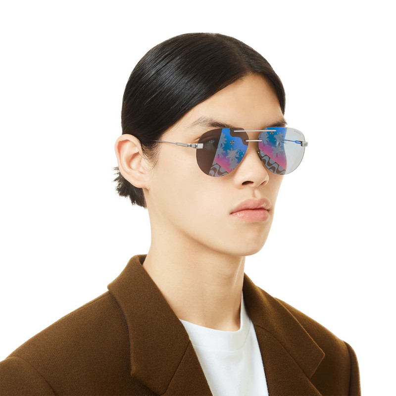 Eyewear Pilot Rimless Sunglasses 5