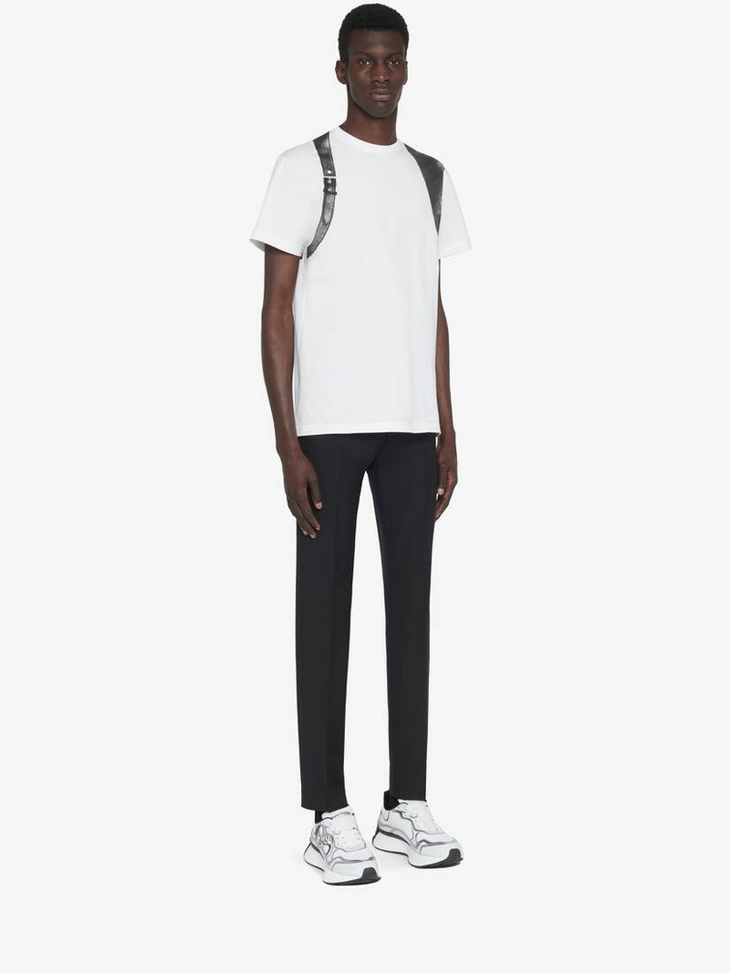 Men's Harness T-shirt in White/black 3