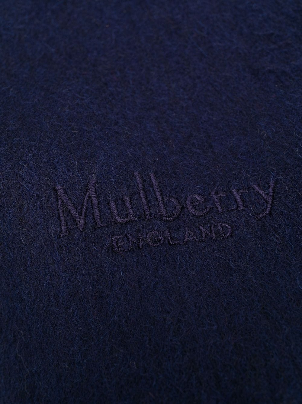 embroidered logo lambswool scarf - 3