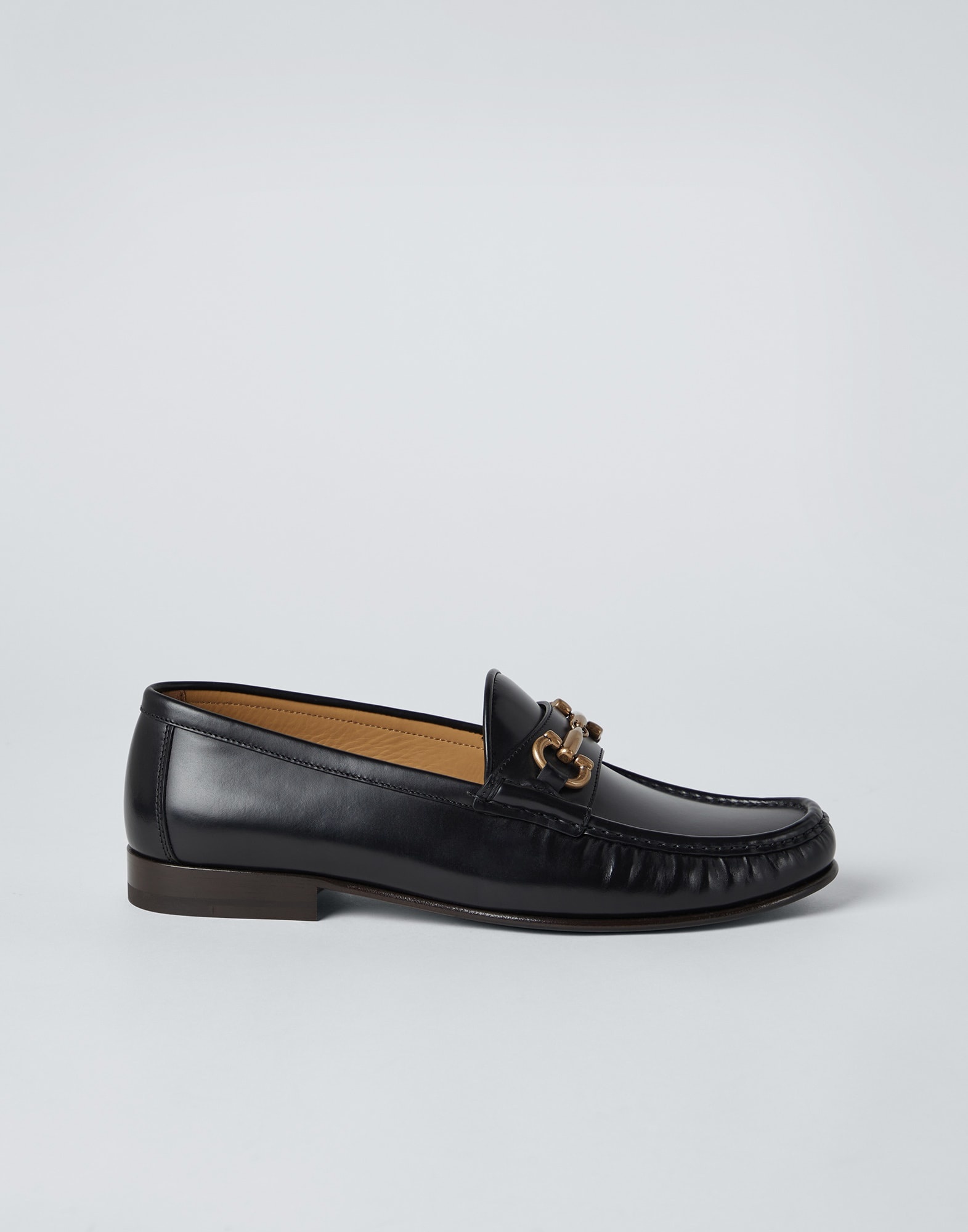 Aged calfskin loafers with bit - 5