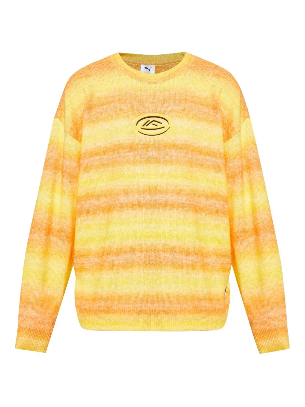 ombre-effect logo-patch sweater - 1