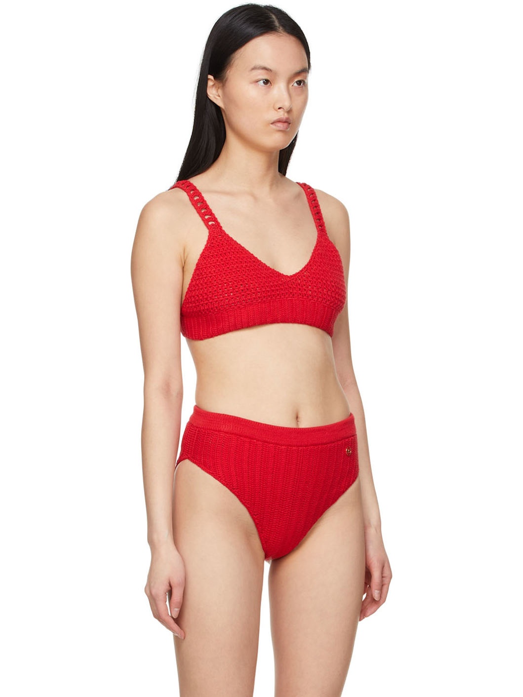 Red Cotton Bikini - 2