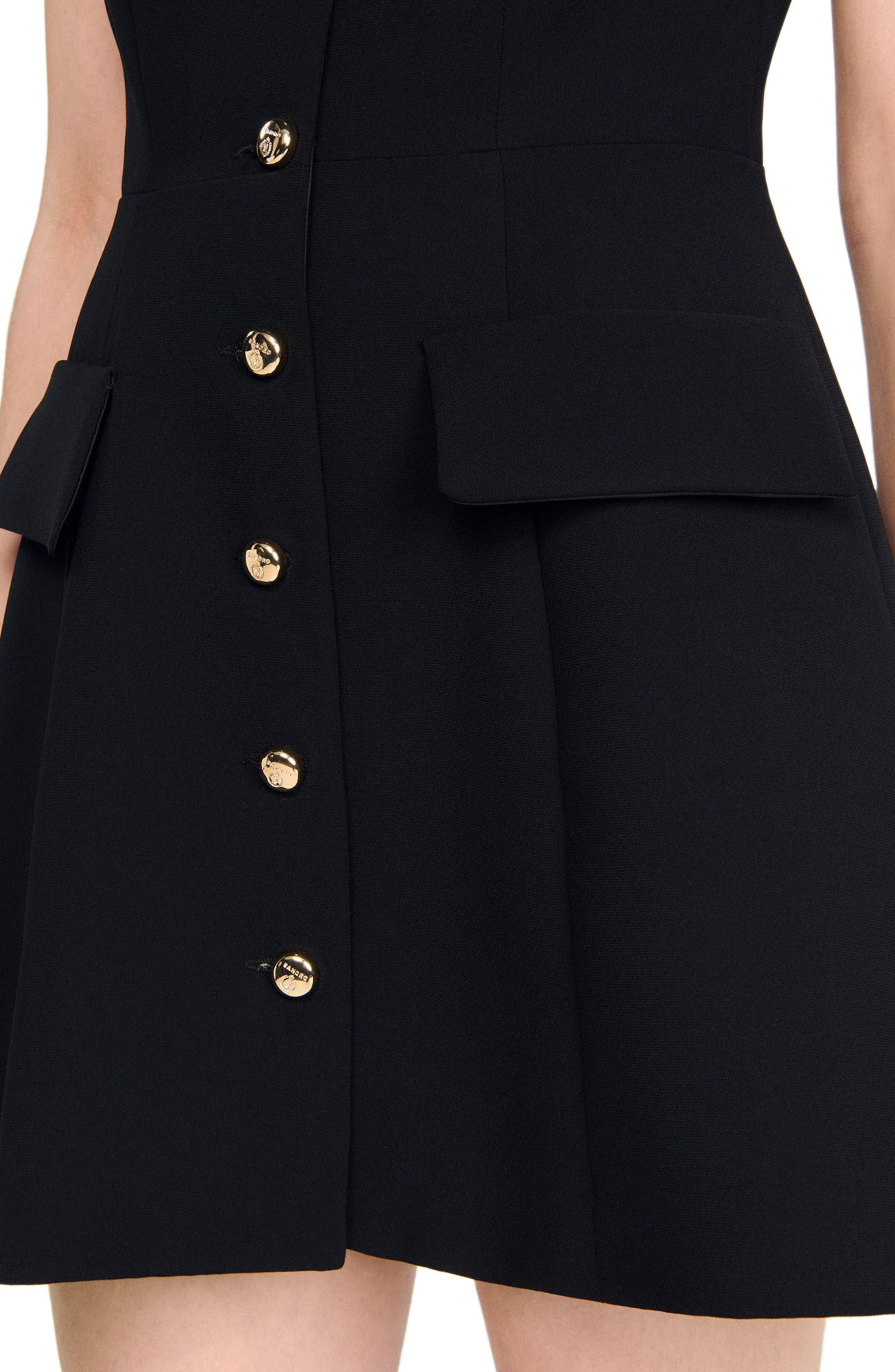 SANDRO Short knit dress in Black at Nordstrom - 4