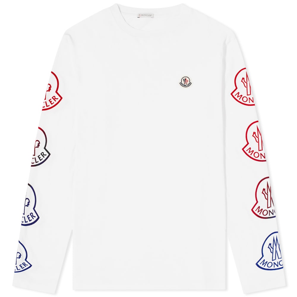 Moncler Long Sleeve Logo Sleeve Tee - 1