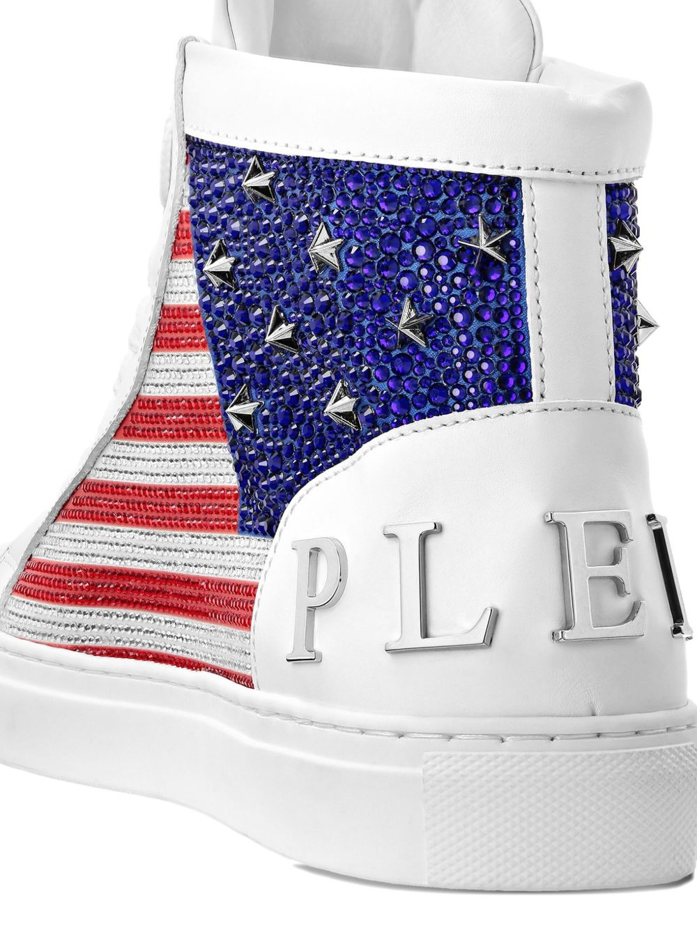 rhinestone-embellished high-top sneakers - 4