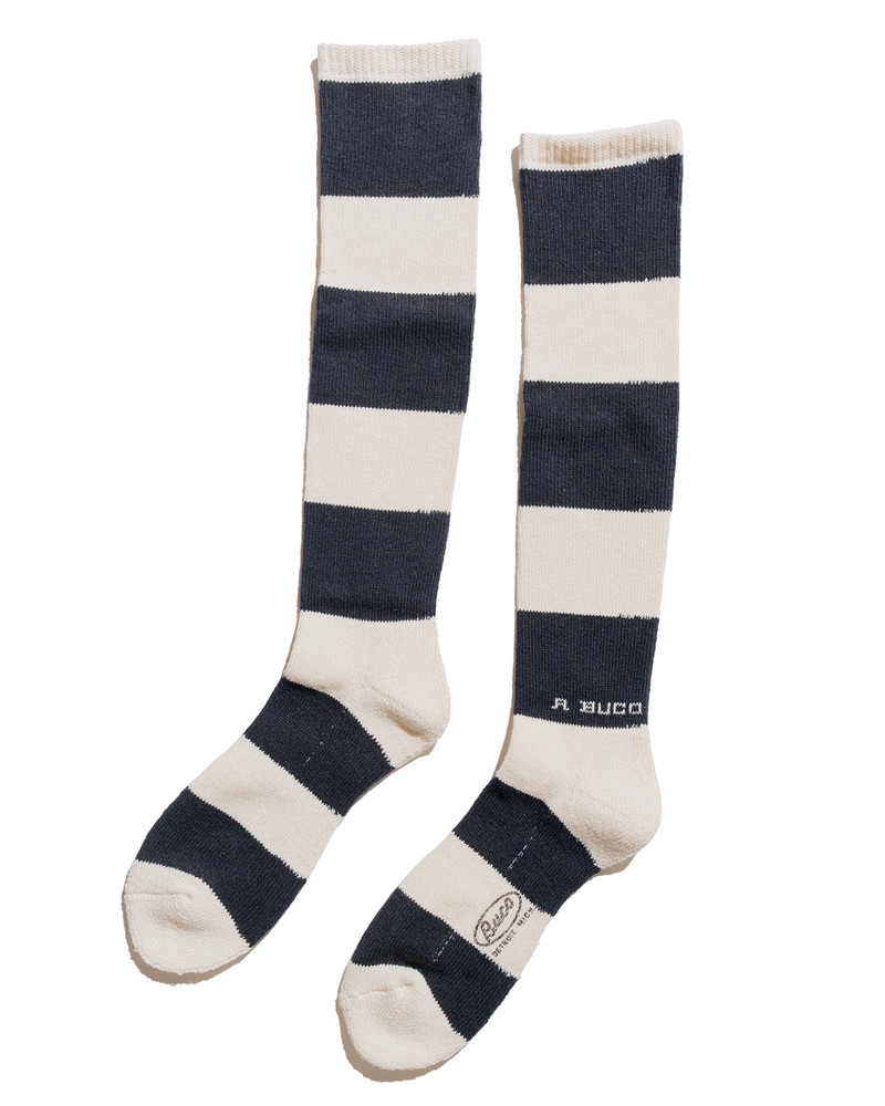 The Real McCoys The Real McCoy’s BA23105 Buco Striped Action Socks White/Black outlook
