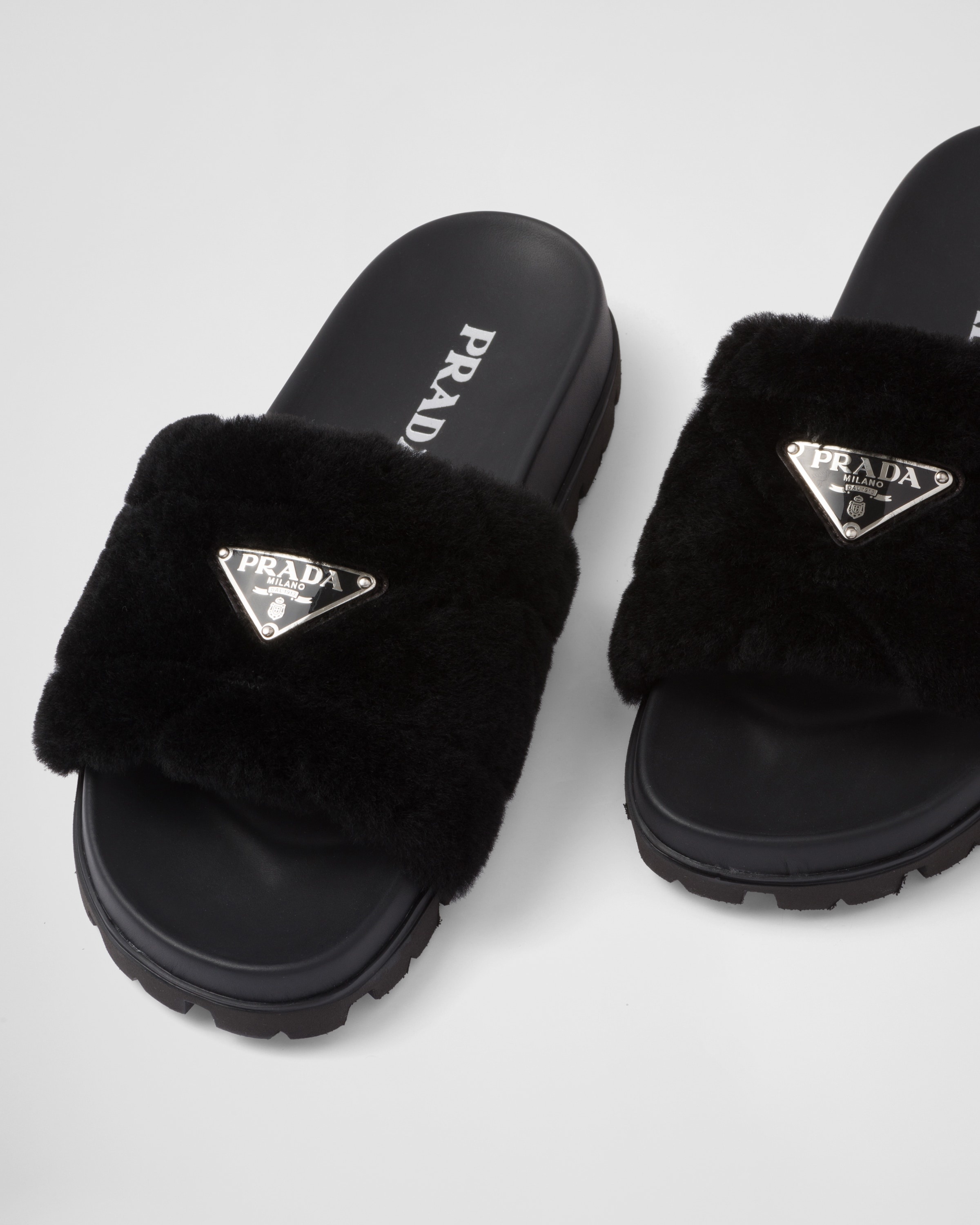 Shearling slides - 5
