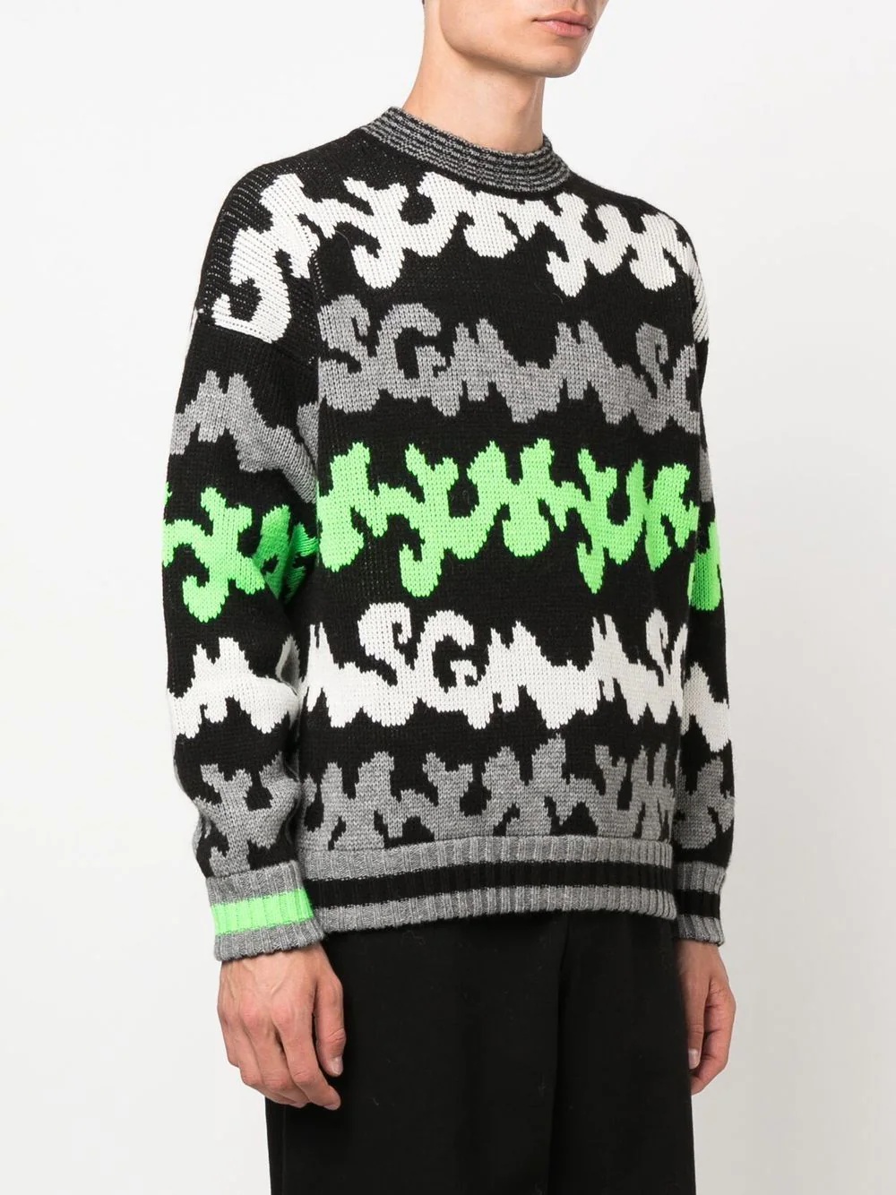 logo-print crew-neck jumper - 3