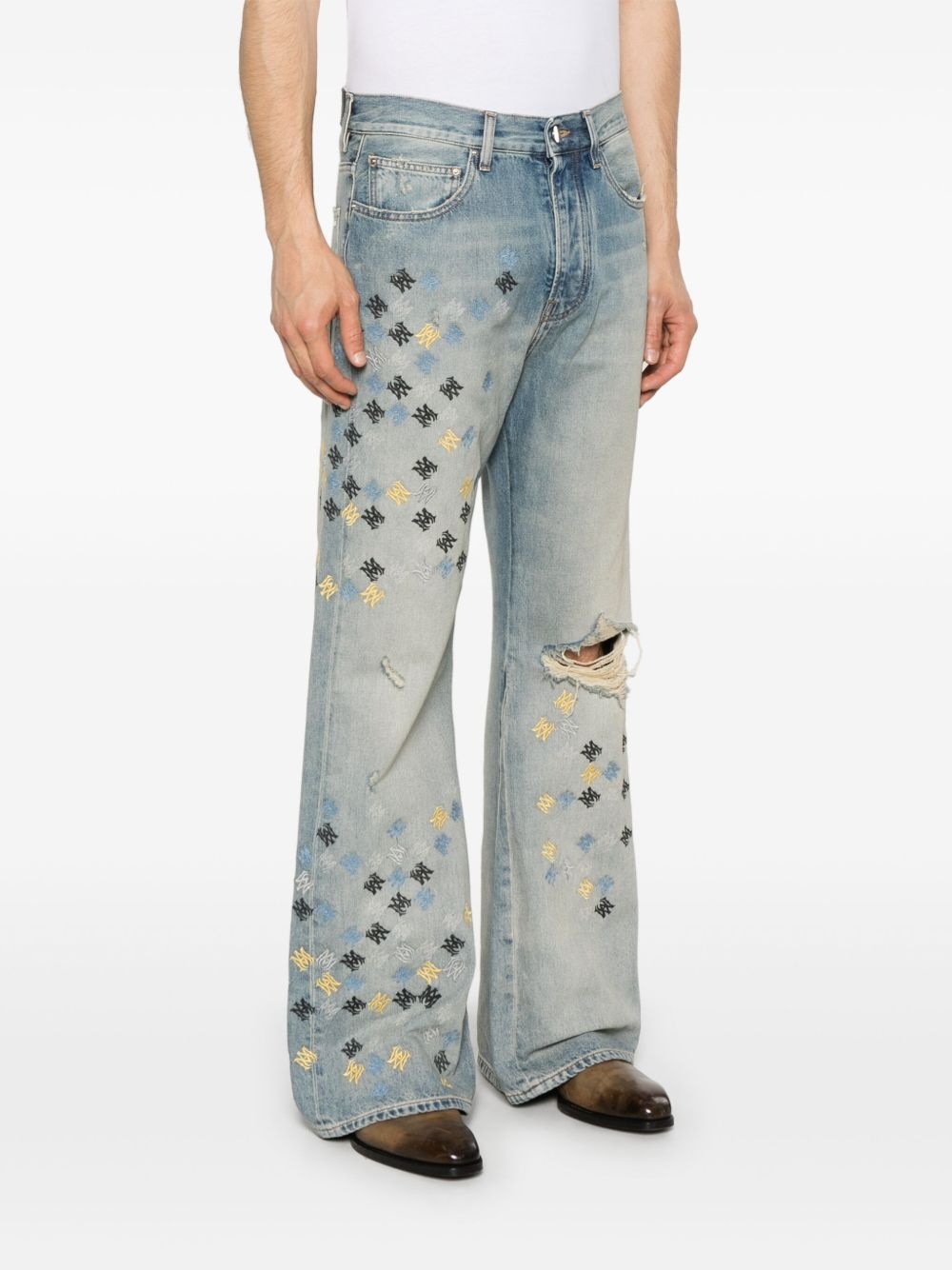 MA Quad embroidered jeans - 3