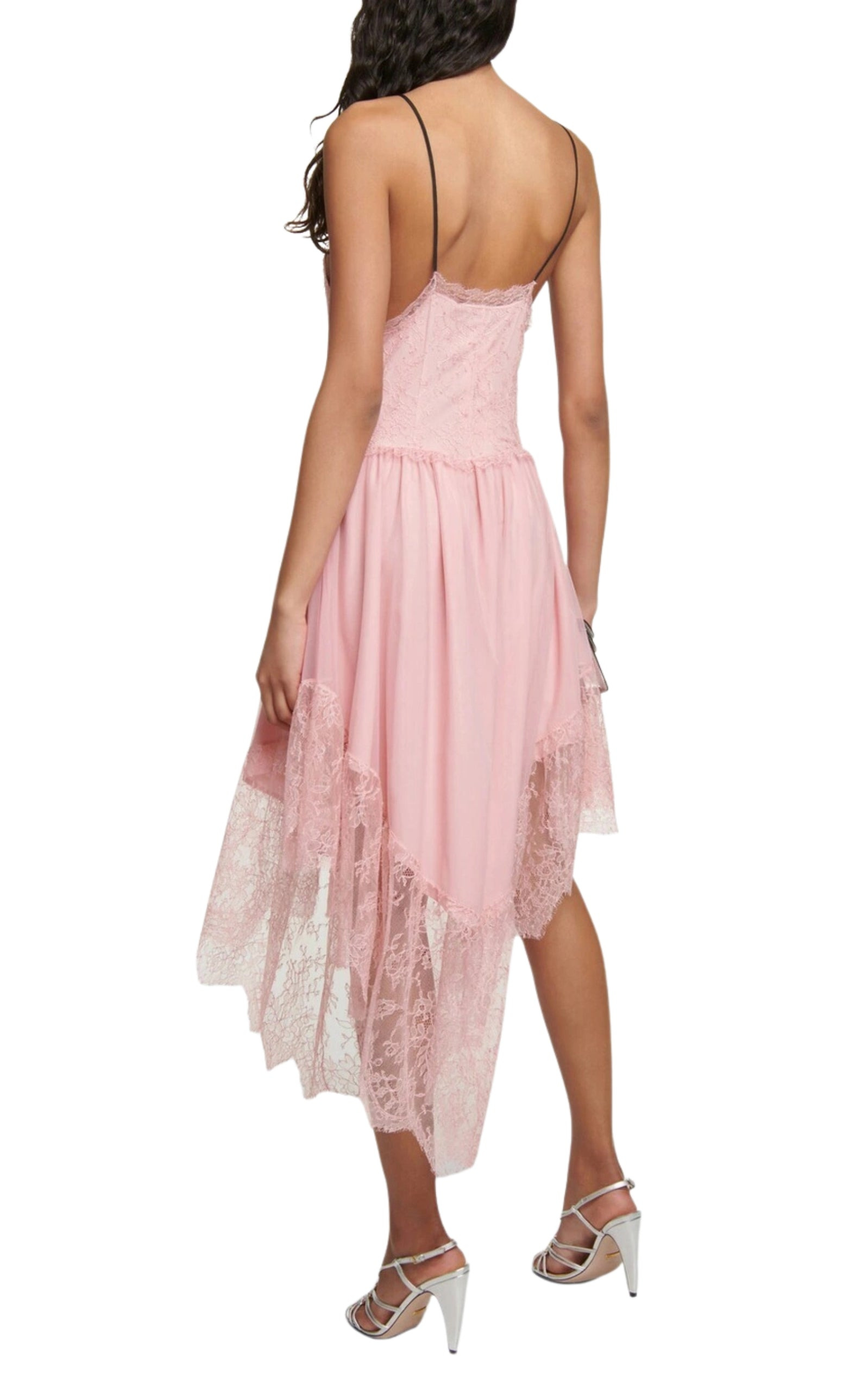Lace-Trimmed Lingerie Dress - 4