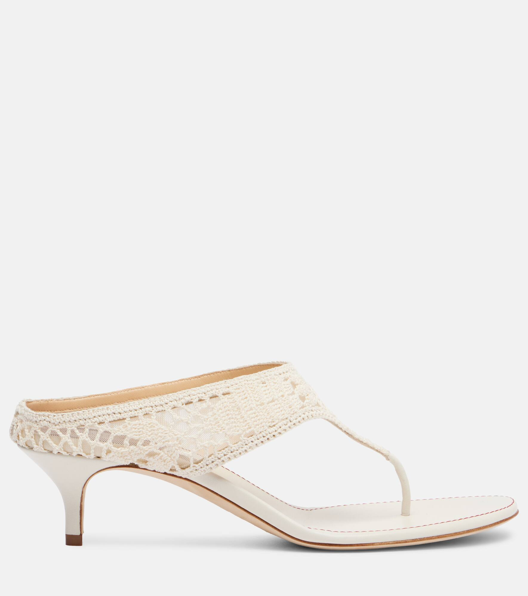 Crochet thong sandals - 4