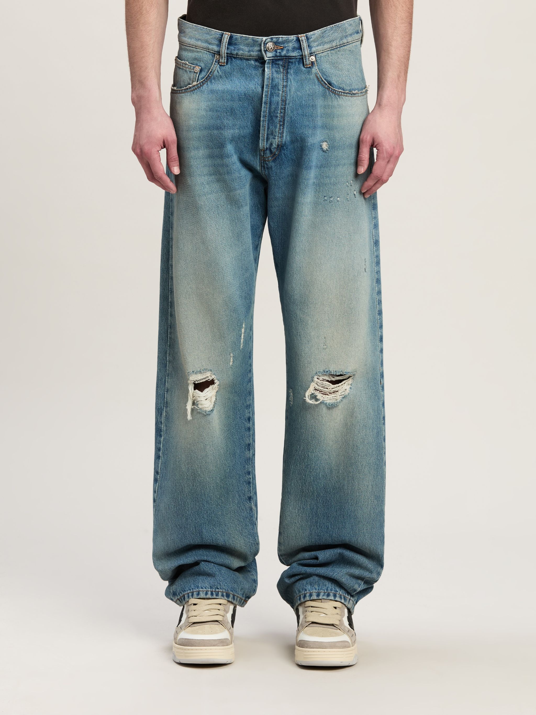 Monogram Series Loose Fit Denim Pants - 3