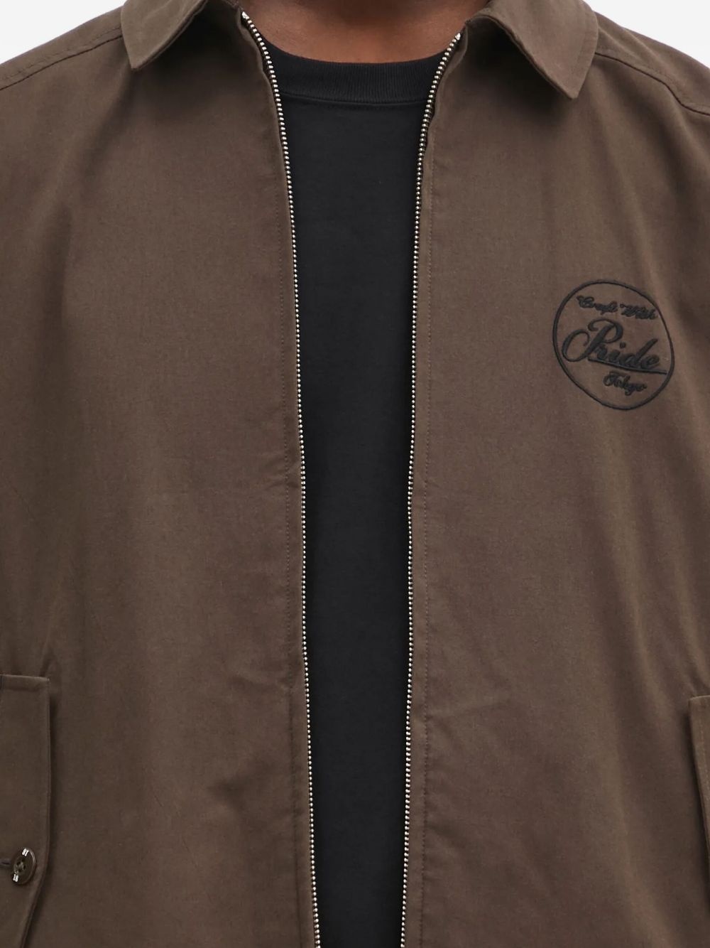 embroidered-logo jacket - 5