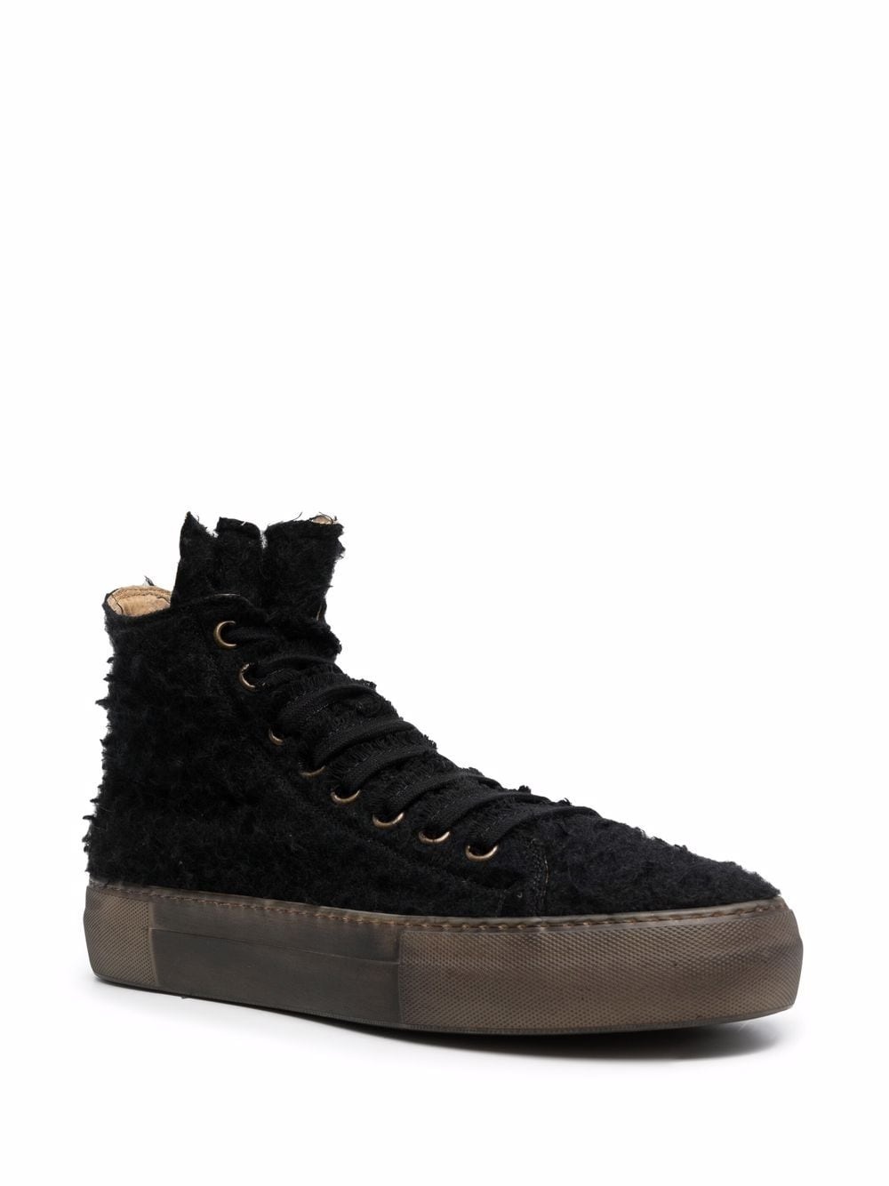 textured high-top sneakers - 2