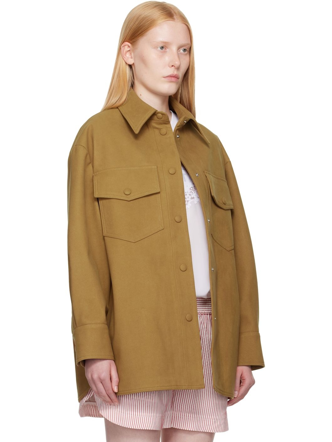 Tan Alter Faux-Suede Overshirt - 2