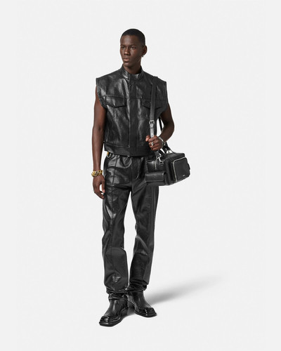 VERSACE Leather Trousers outlook
