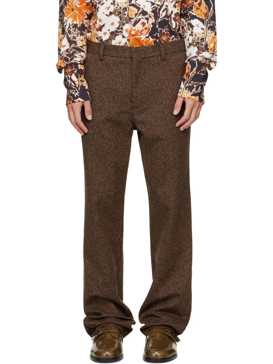 Brown Four-Pocket Trousers - 1