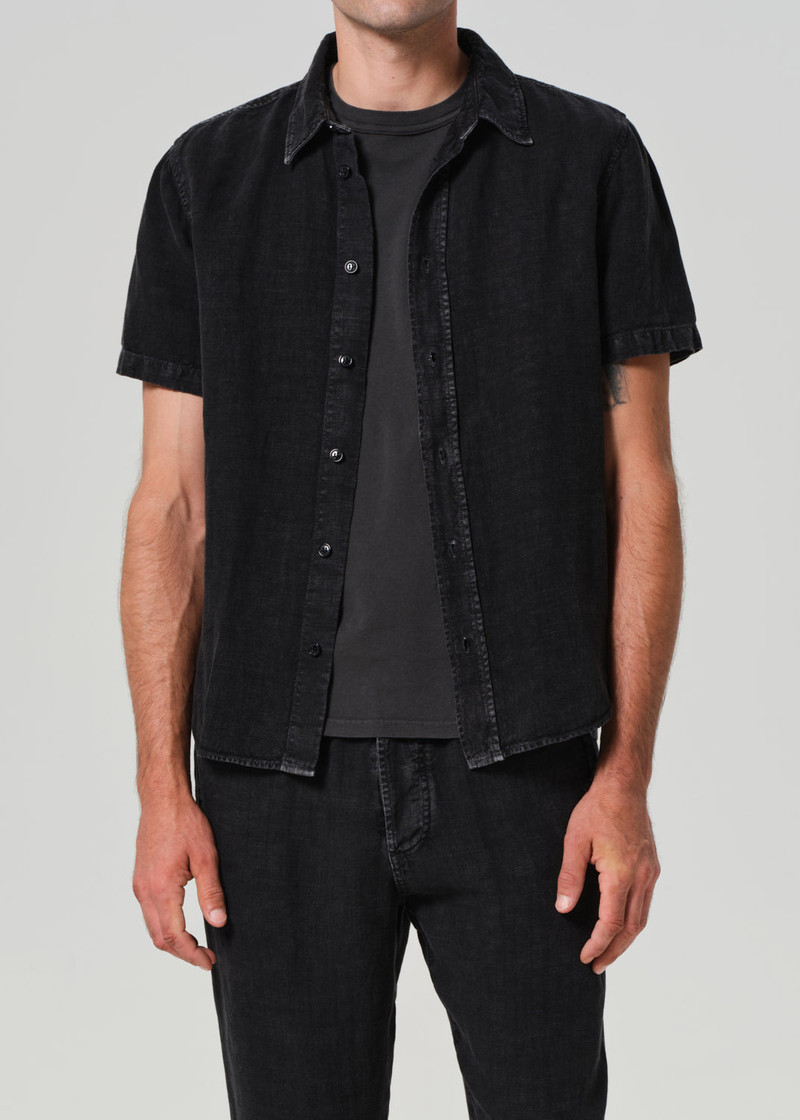 Citizens of Humanity Cairo Short Sleeve Linen Shirt
In Washed Black outlook