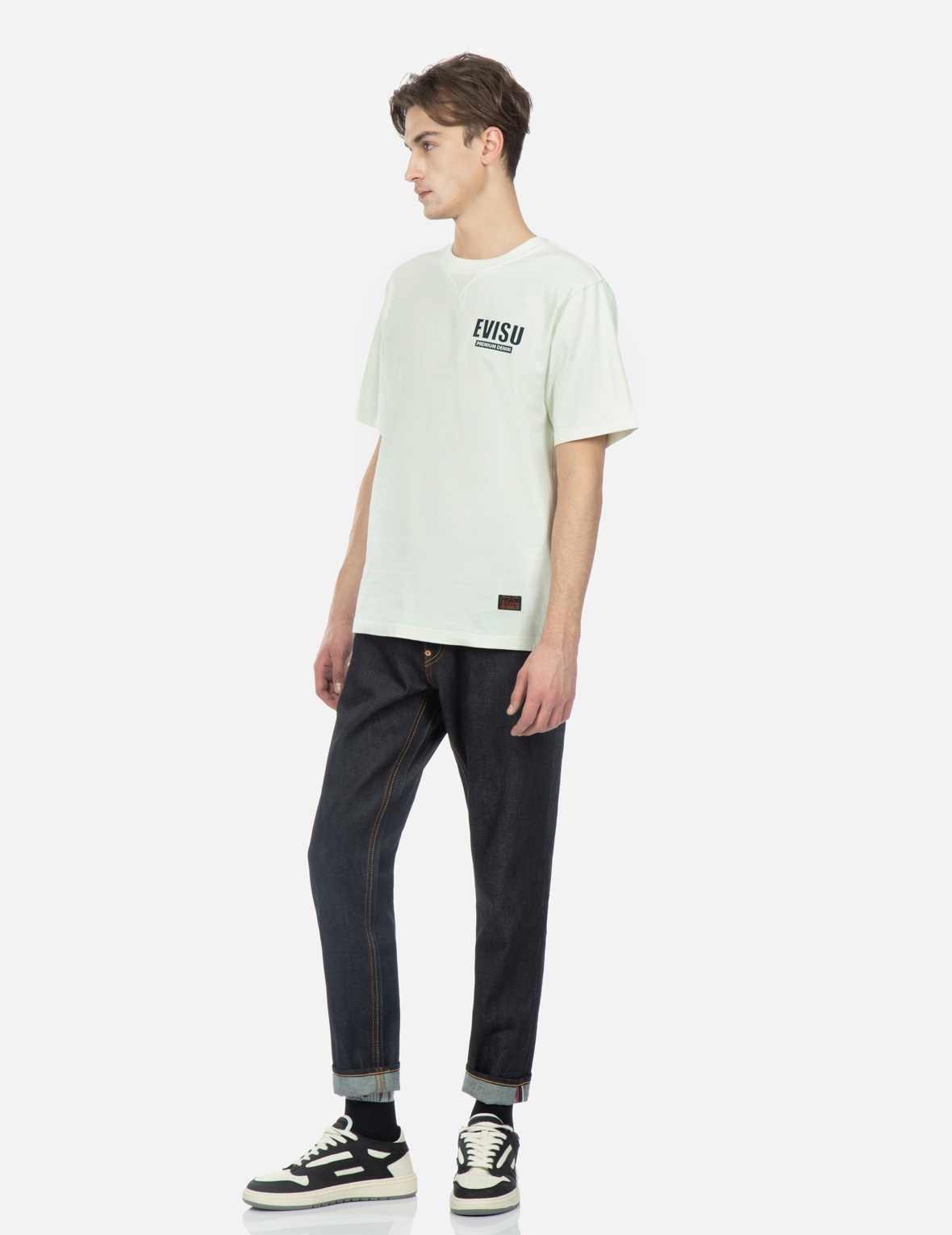 SEAGULL PRINTED POCKET CARROT-FIT CROPPED JEANS #2017 - 4