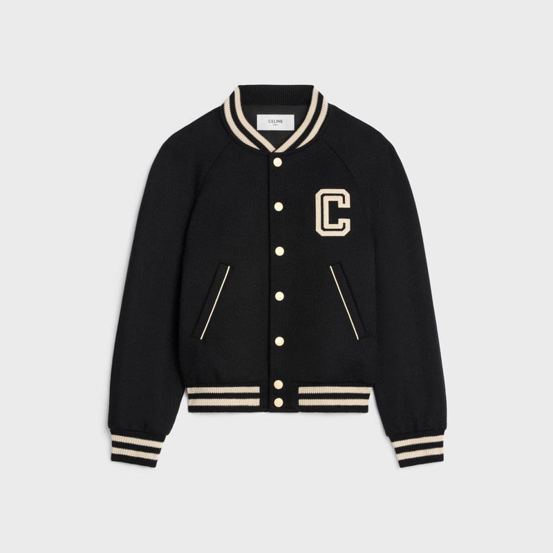 celine teddy jacket in textured wool - 1